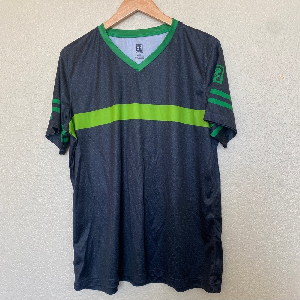 7-11‎ store attendant uniform shirt green and black women’s extra large gas